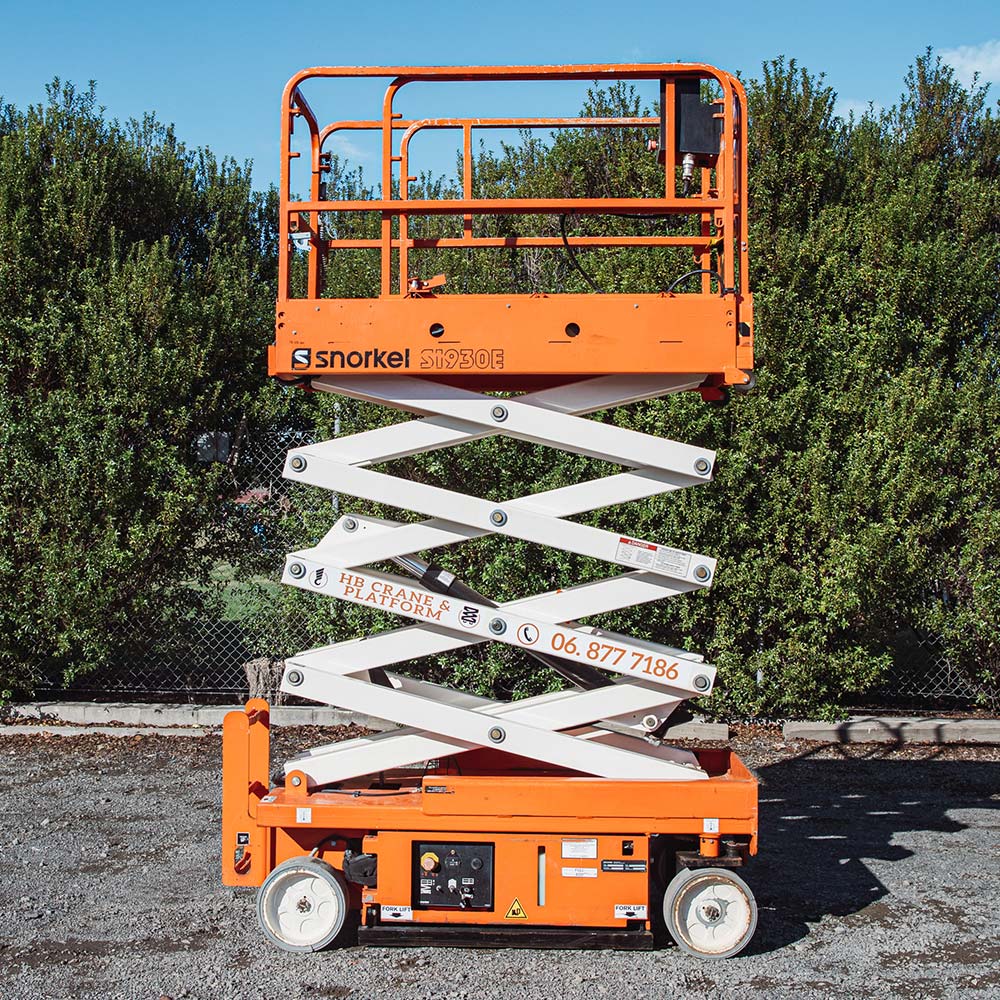 Electric Slab Scissor Snorkel S1930E Hawke's Bay Crane and Platform