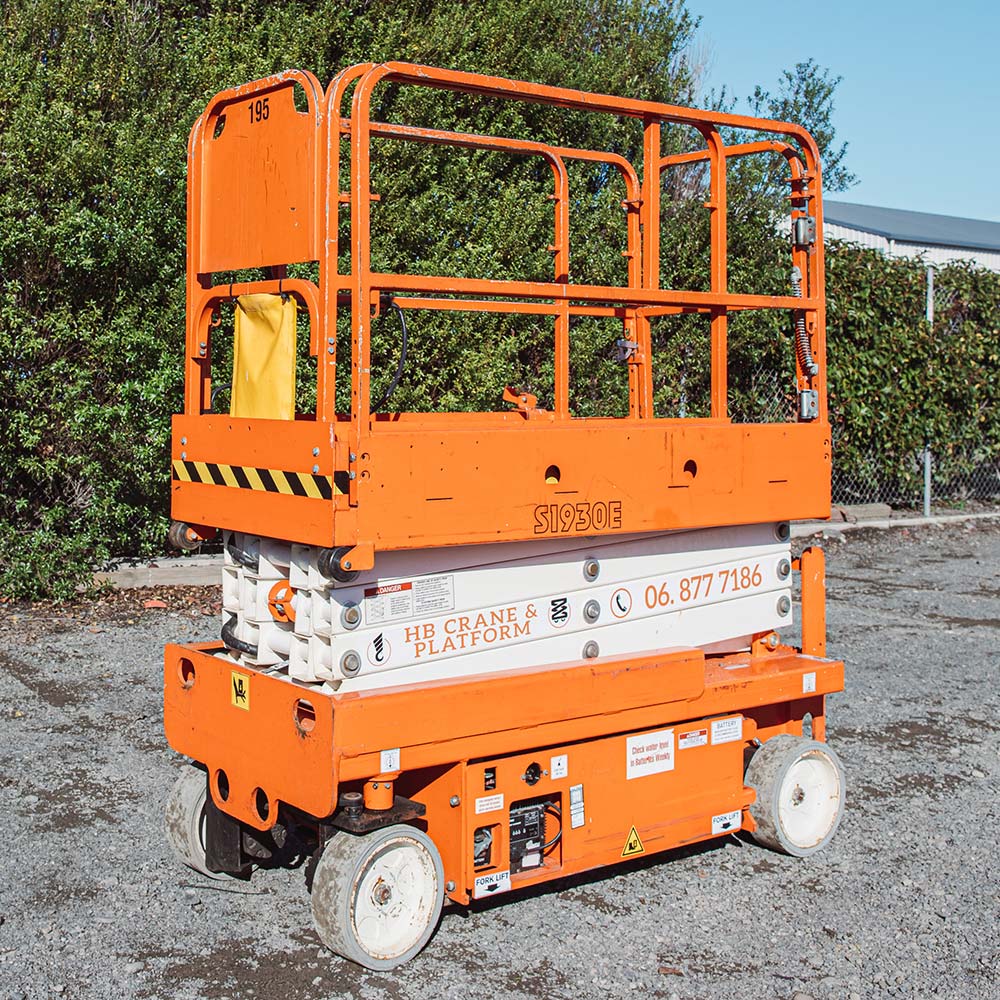 Electric Slab Scissor Snorkel S1930E Hawke's Bay Crane and Platform
